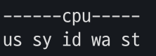 vsstat cpu